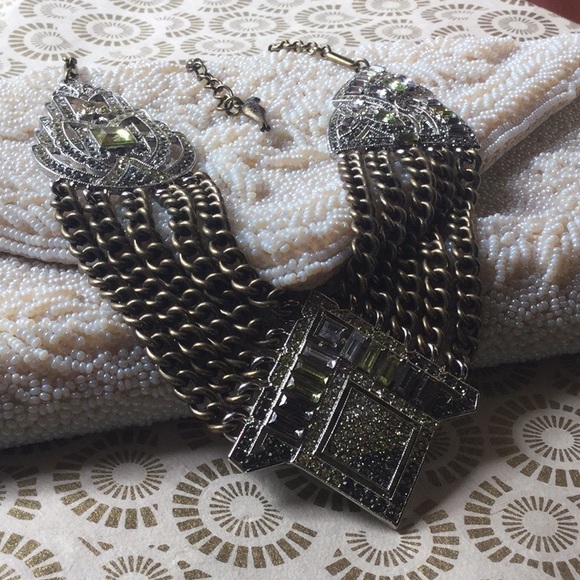 C+I Art Deco Chain Swag Statement Necklace - Picture 6 of 6